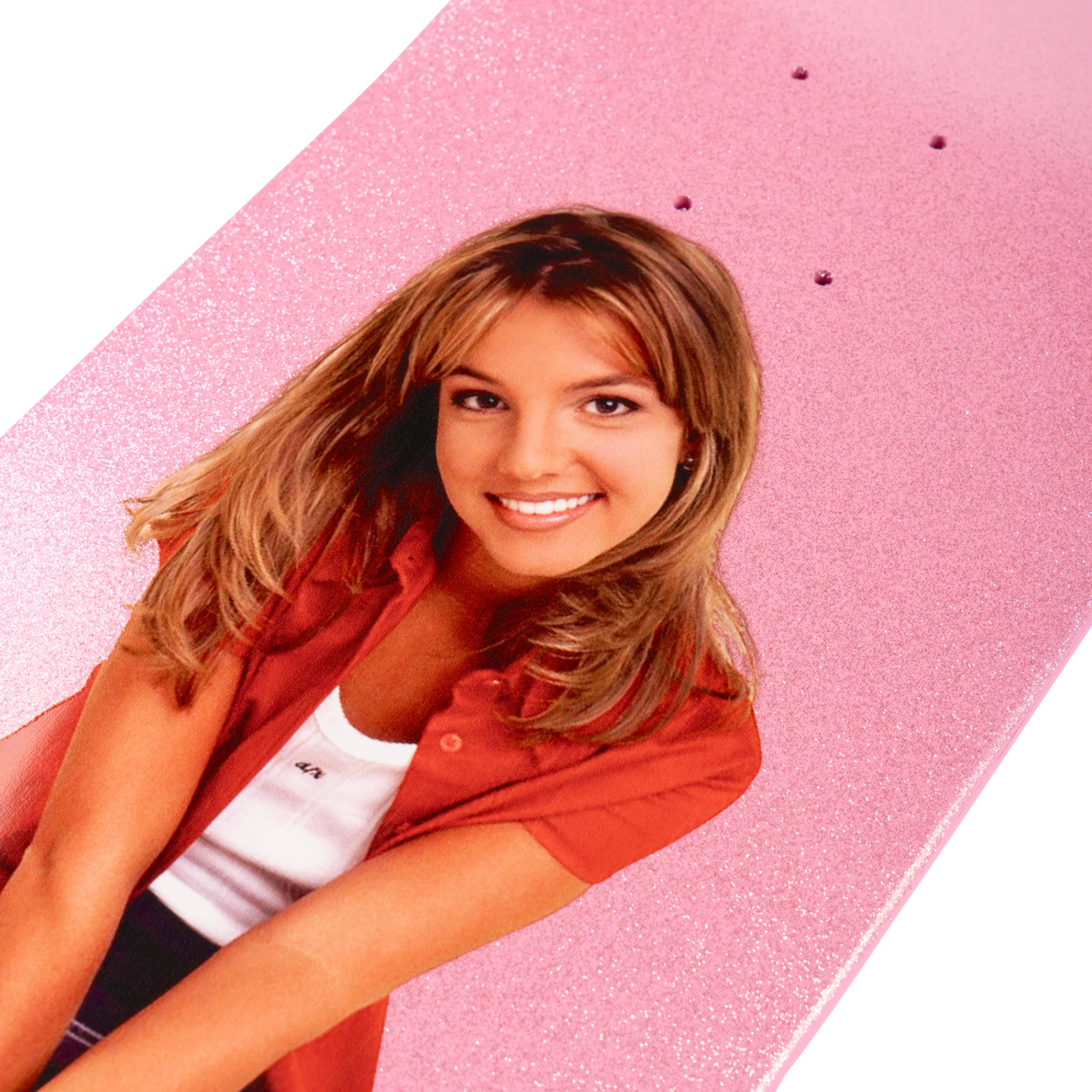 Welcome X Britney Spears Baby One More Time On Boline 2.0 Skateboard Deck Pink Glitter - 9.5" - Image 4