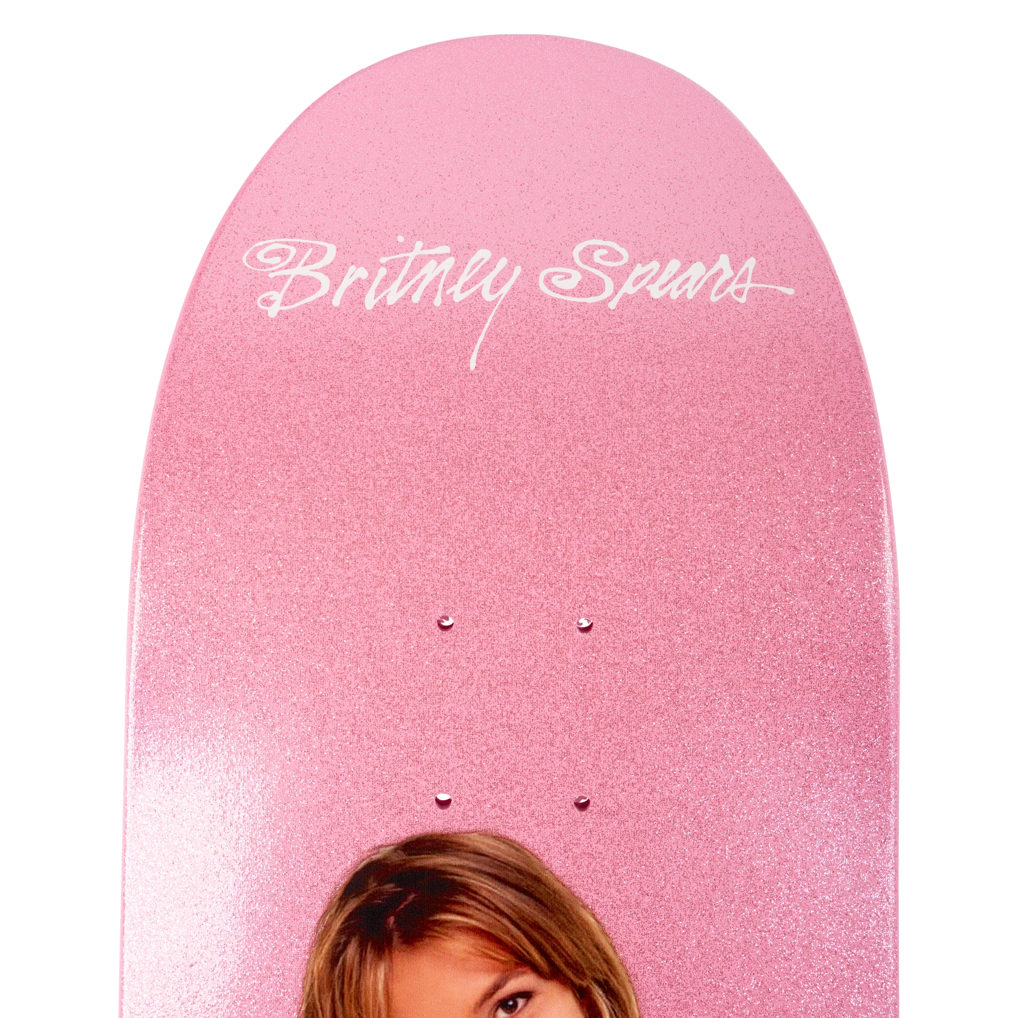 Welcome X Britney Spears Baby One More Time On Boline 2.0 Skateboard Deck Pink Glitter - 9.5" - Image 6