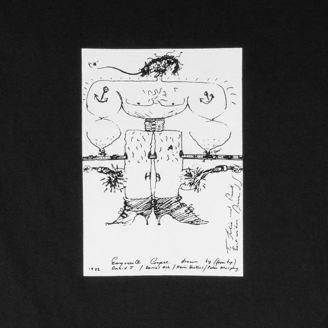 Welcome X Bauhaus Exquisite Corpse Garment Dyed Tee - Black - Image 3