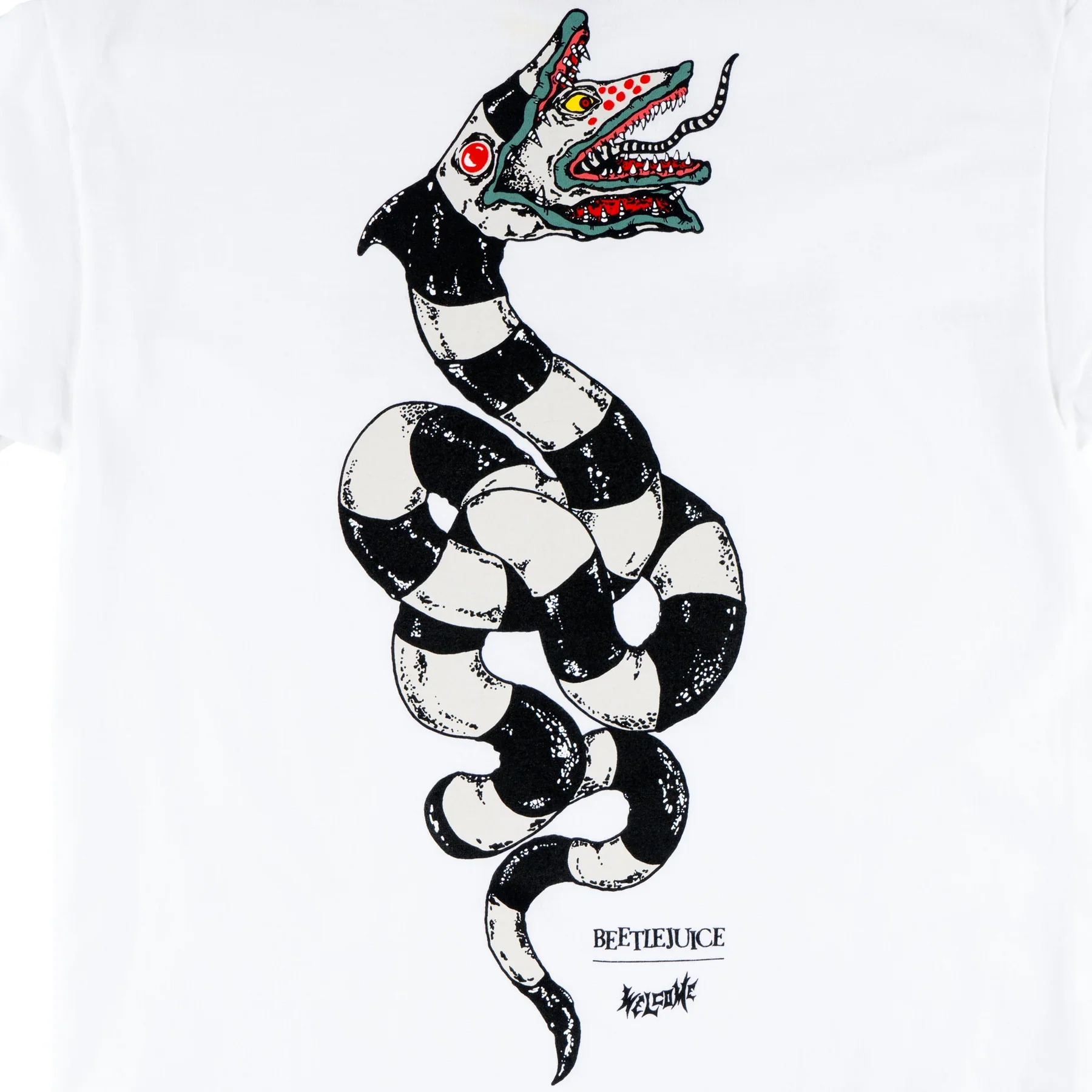 Welcome X Beetlejuice Sandworm Tee - White - Image 3