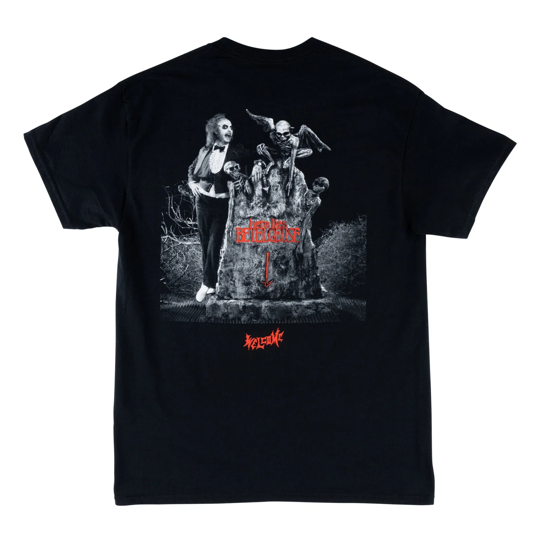 Welcome X Beetlejuice Tombstone Tee - Black - Image 2