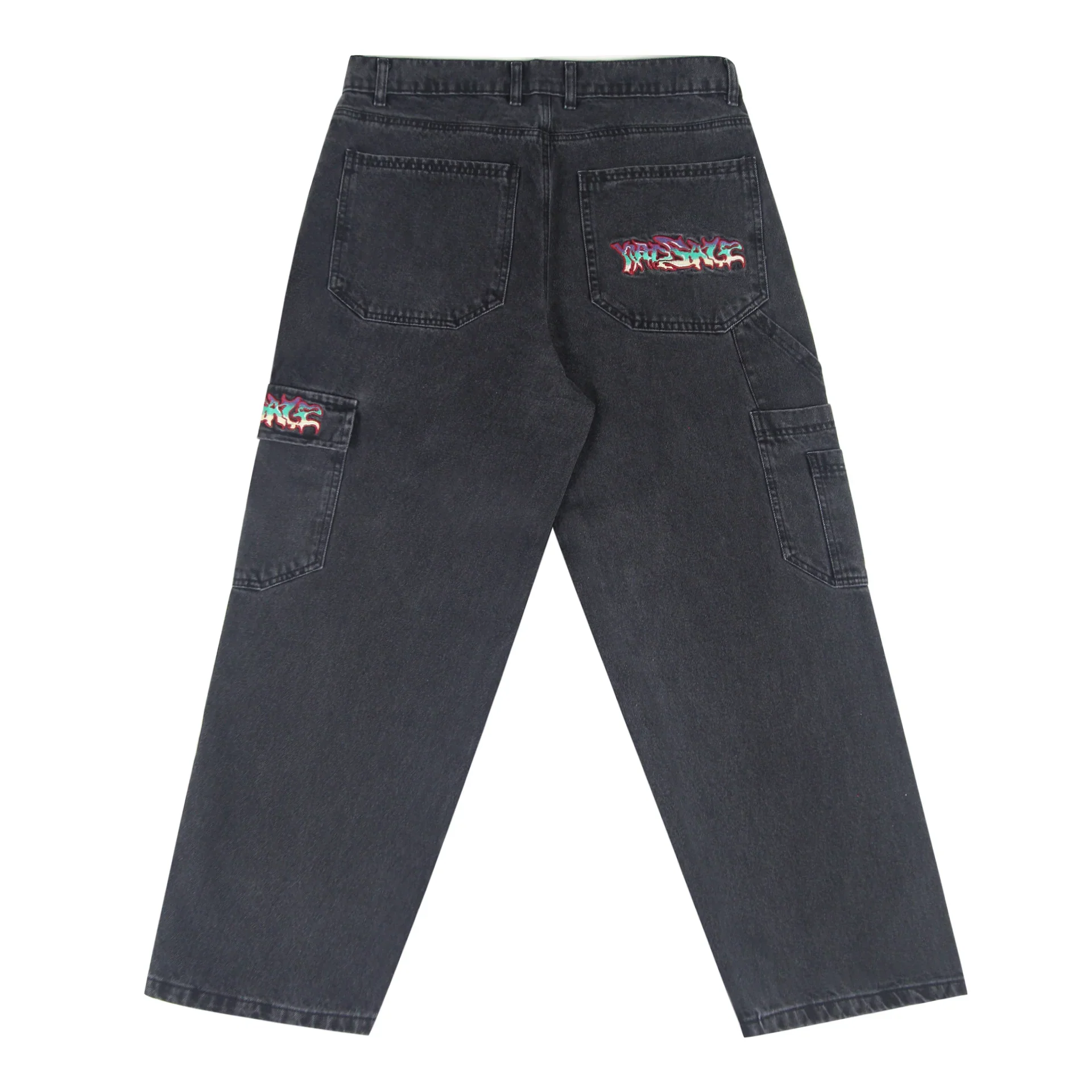 Yardsale Dreamscape Denim Cargos - Black - Image 2