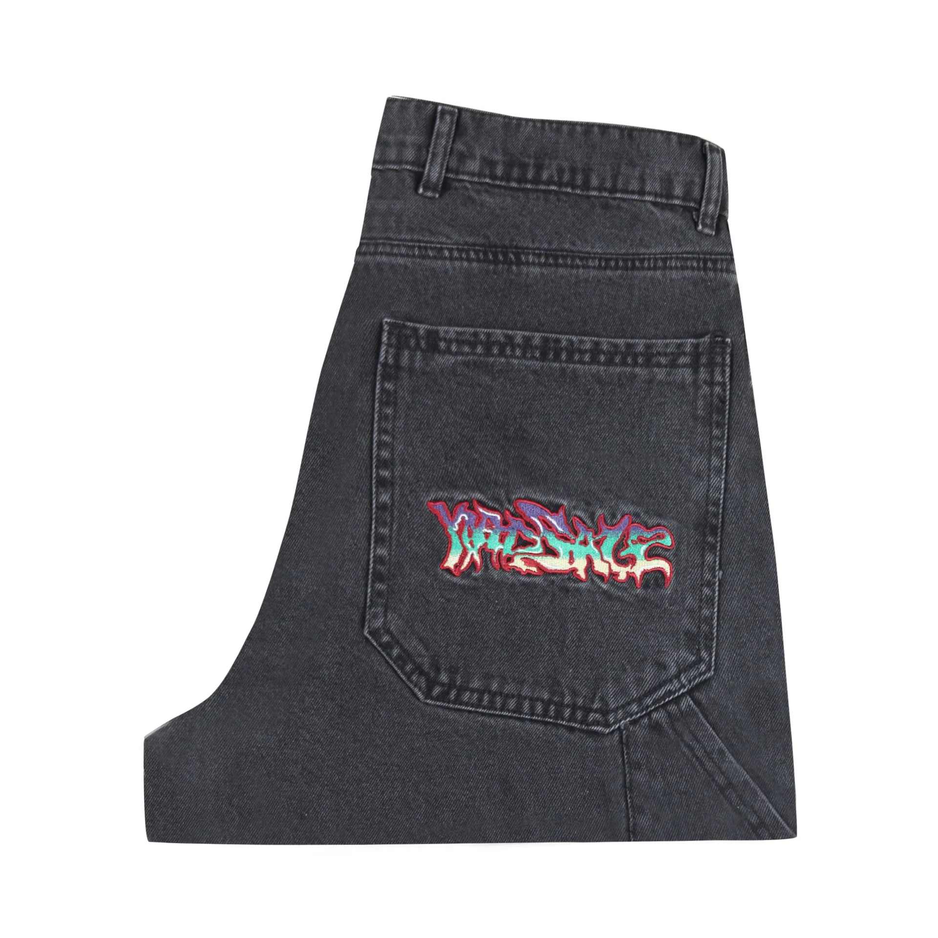 Yardsale Dreamscape Denim Cargos - Black - Image 3