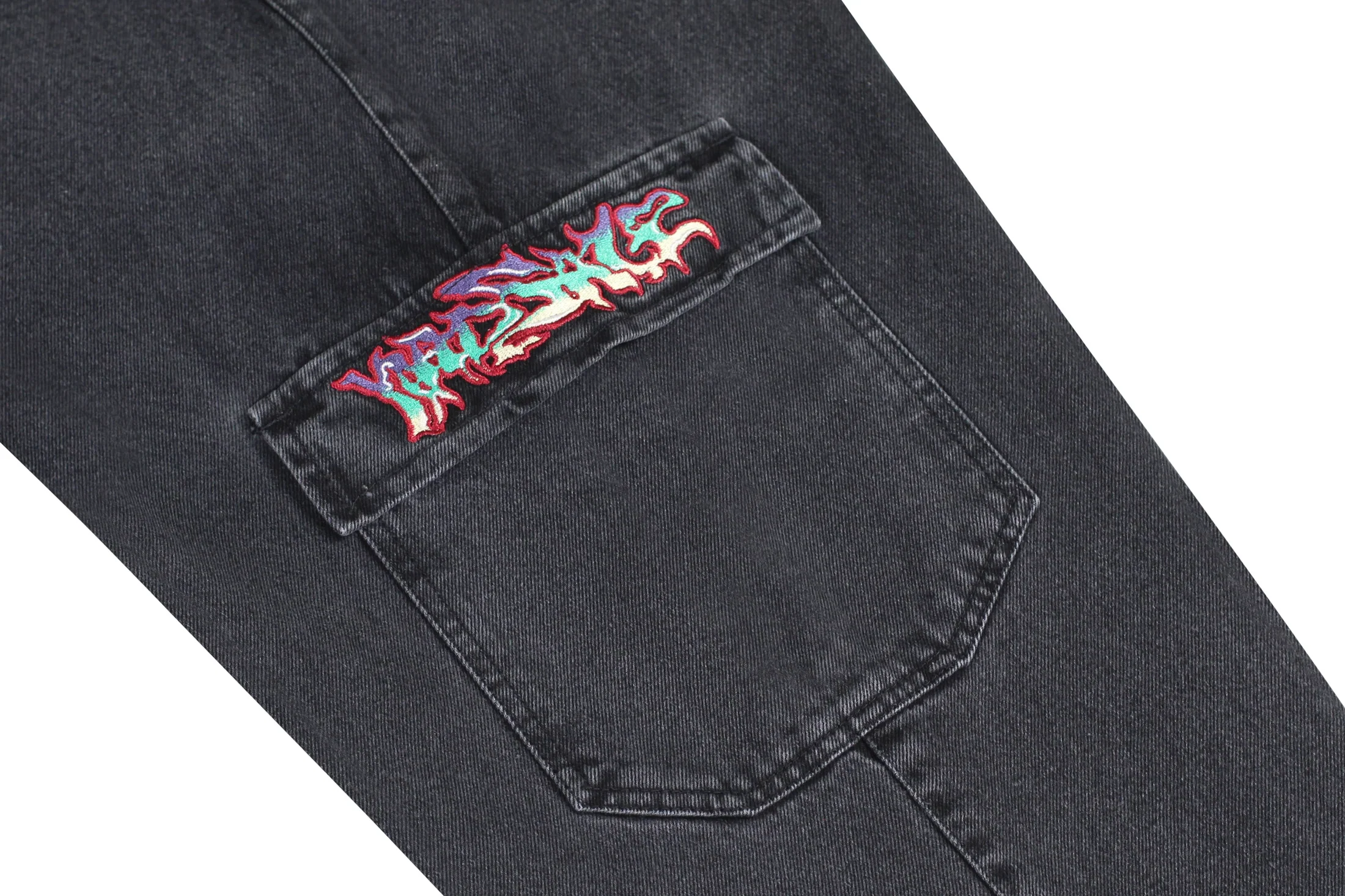 Yardsale Dreamscape Denim Cargos - Black - Image 4