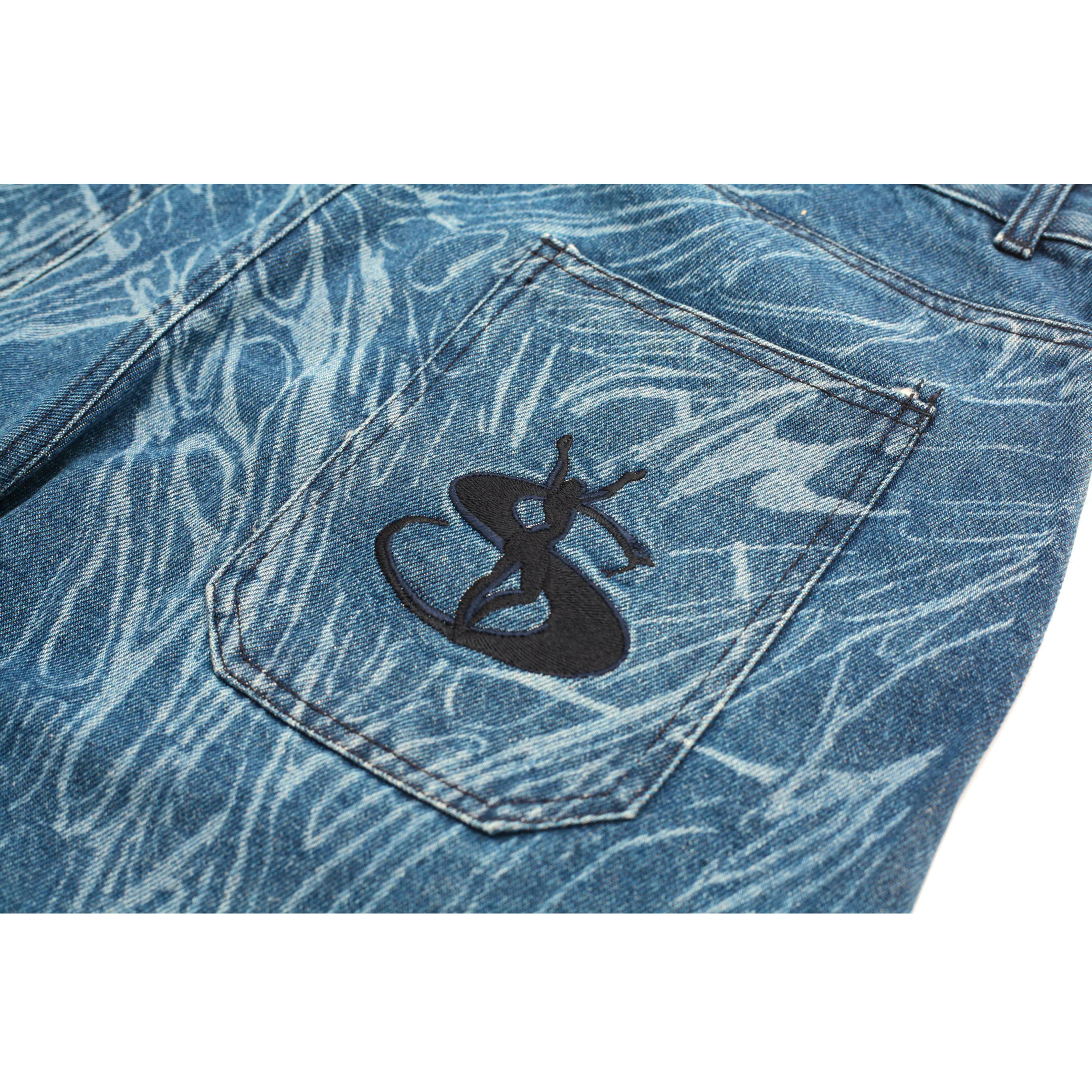 Yardsale Phantasy Ripper Denim Jeans - Overdyed Dark Denim - Image 3